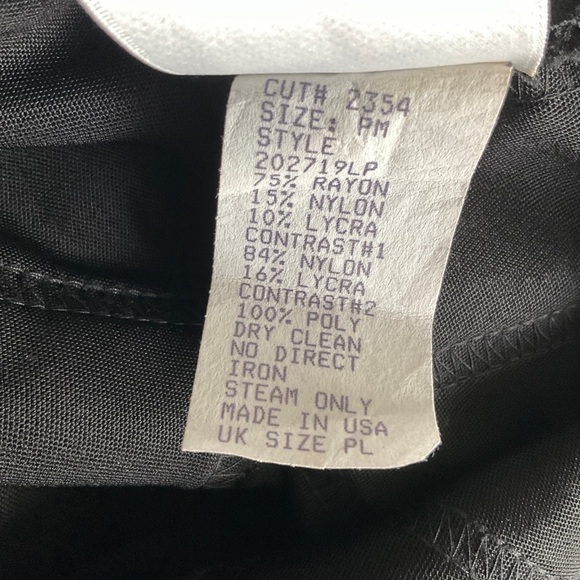 Tadashi Black Sheer Mesh Jersey Maxi Dress Size PM - Picture 10 of 10